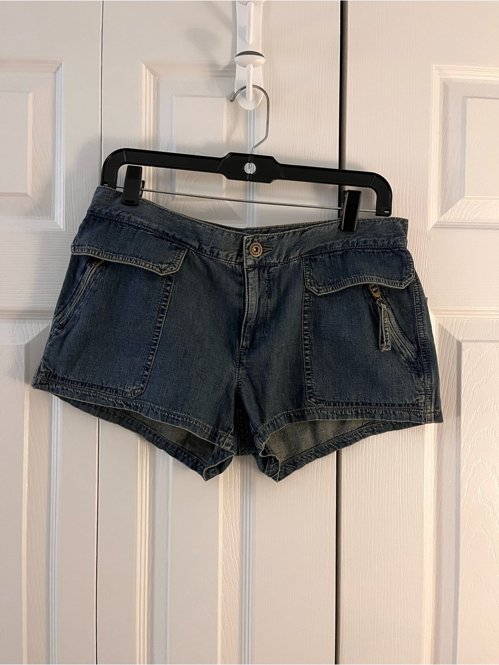 DKNY Dark Blue Denim Cargo-Style Women's Shorts